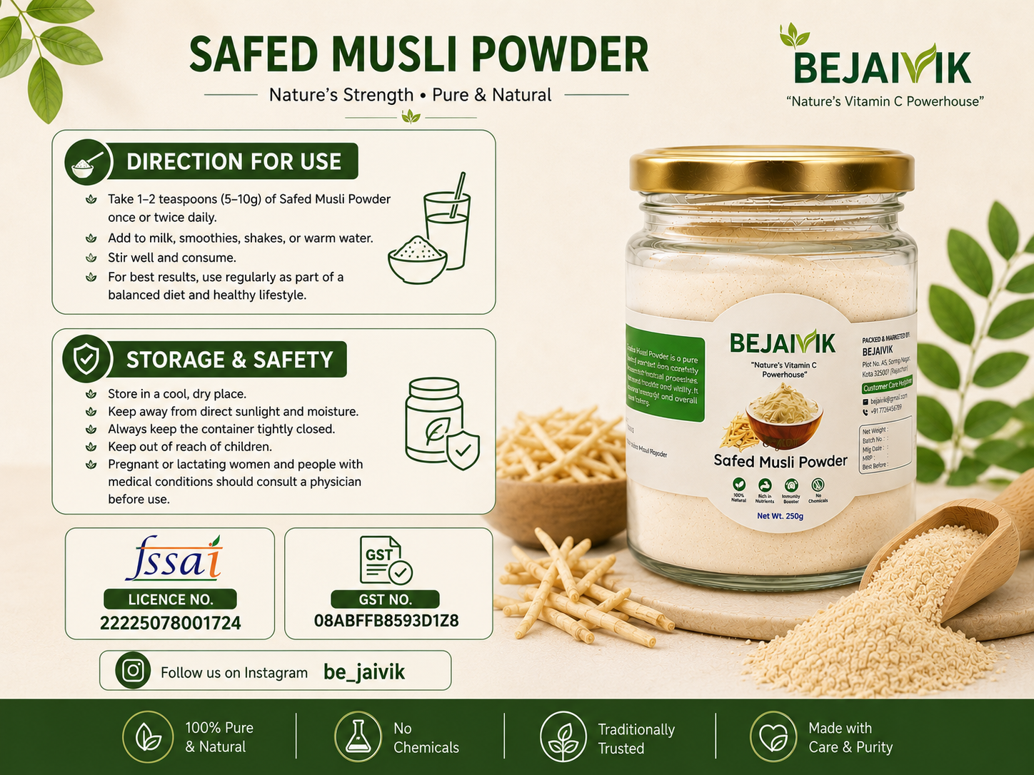 Organic Safed Musli Powder
