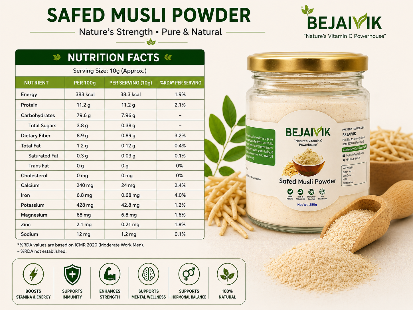Organic Safed Musli Powder